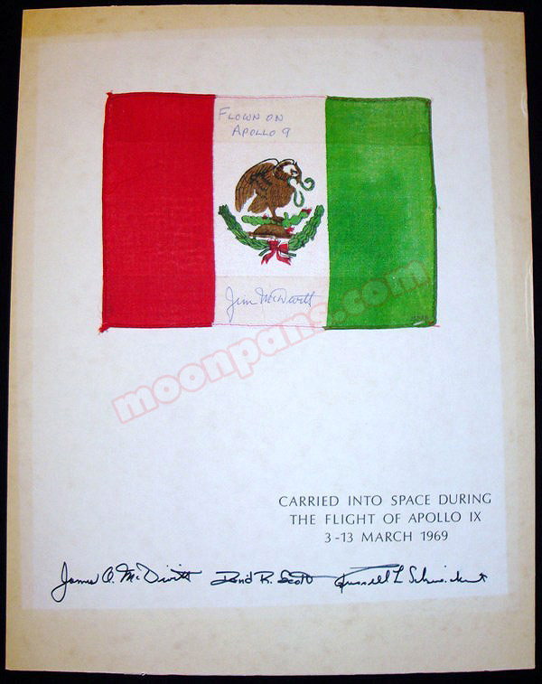 mexican flag wallpaper. Apollo 9 Flown Mexico Flag