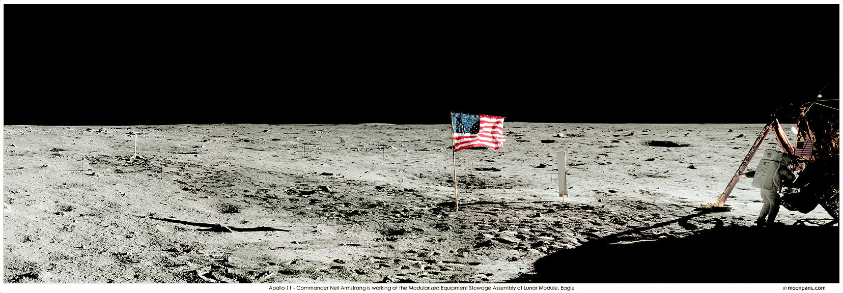 Neil Armstrong on the lunar surface