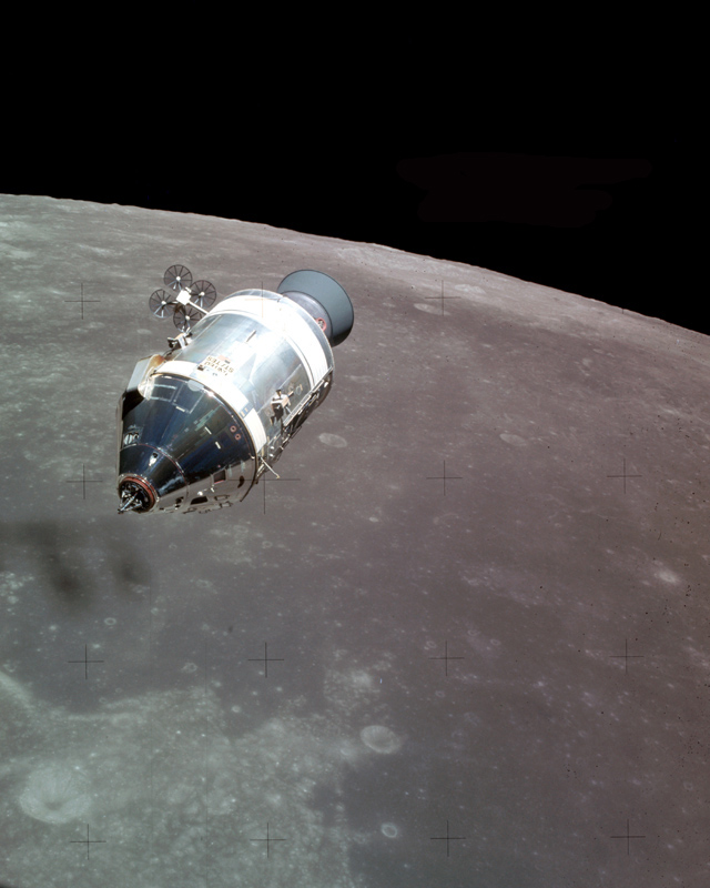 Apollo 15 CSM in lunar orbit