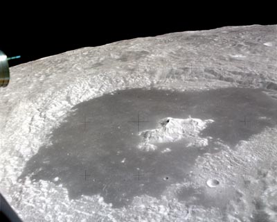 apollo 15 Tsiolkovsky Crater taken from Lunar orbit photo