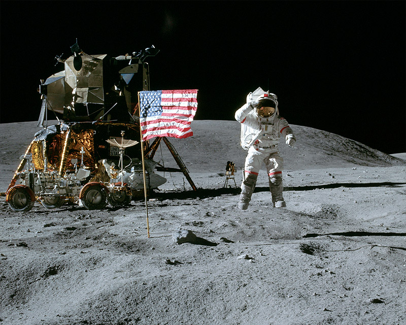 Apollo 16 John Young Jump Salute