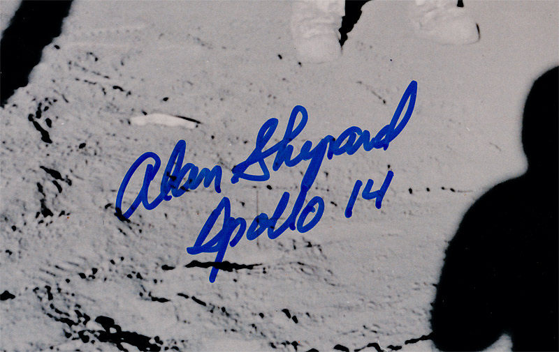 Alan Shepard and Edgar Mitchell  Autographs Signed Photos