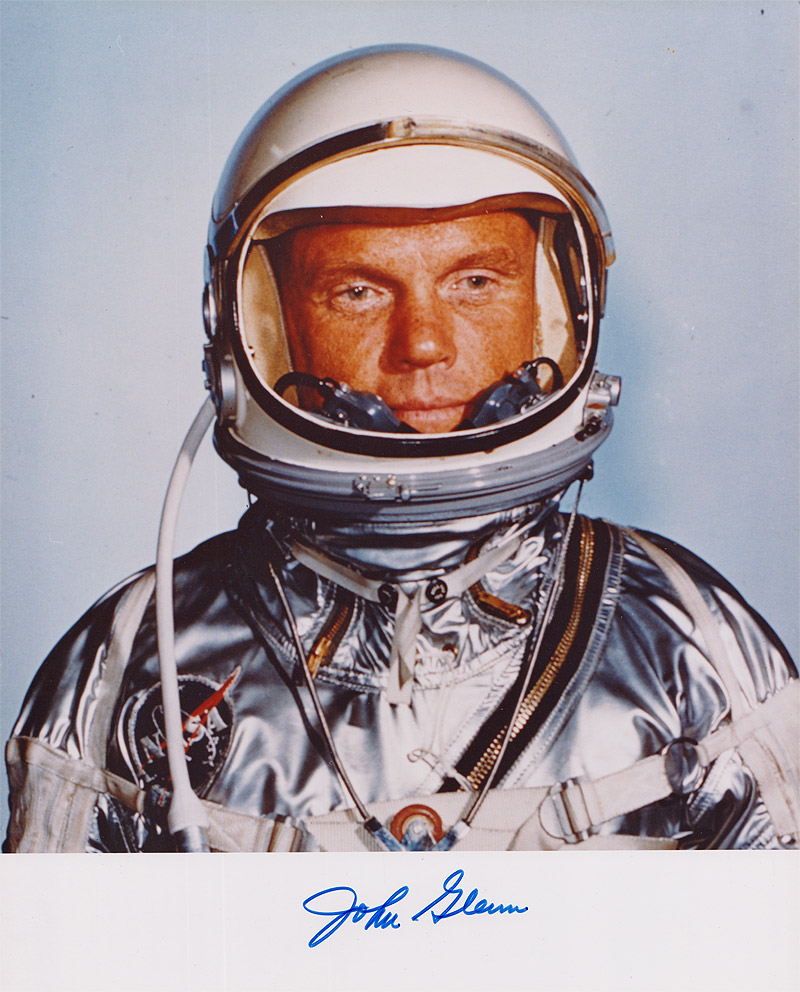 John Glenn Autographs Signed Photos